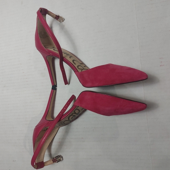 Sam Edelman Women's Pink Leather High Heels Shoes Size 8.5M - Picture 7 of 15